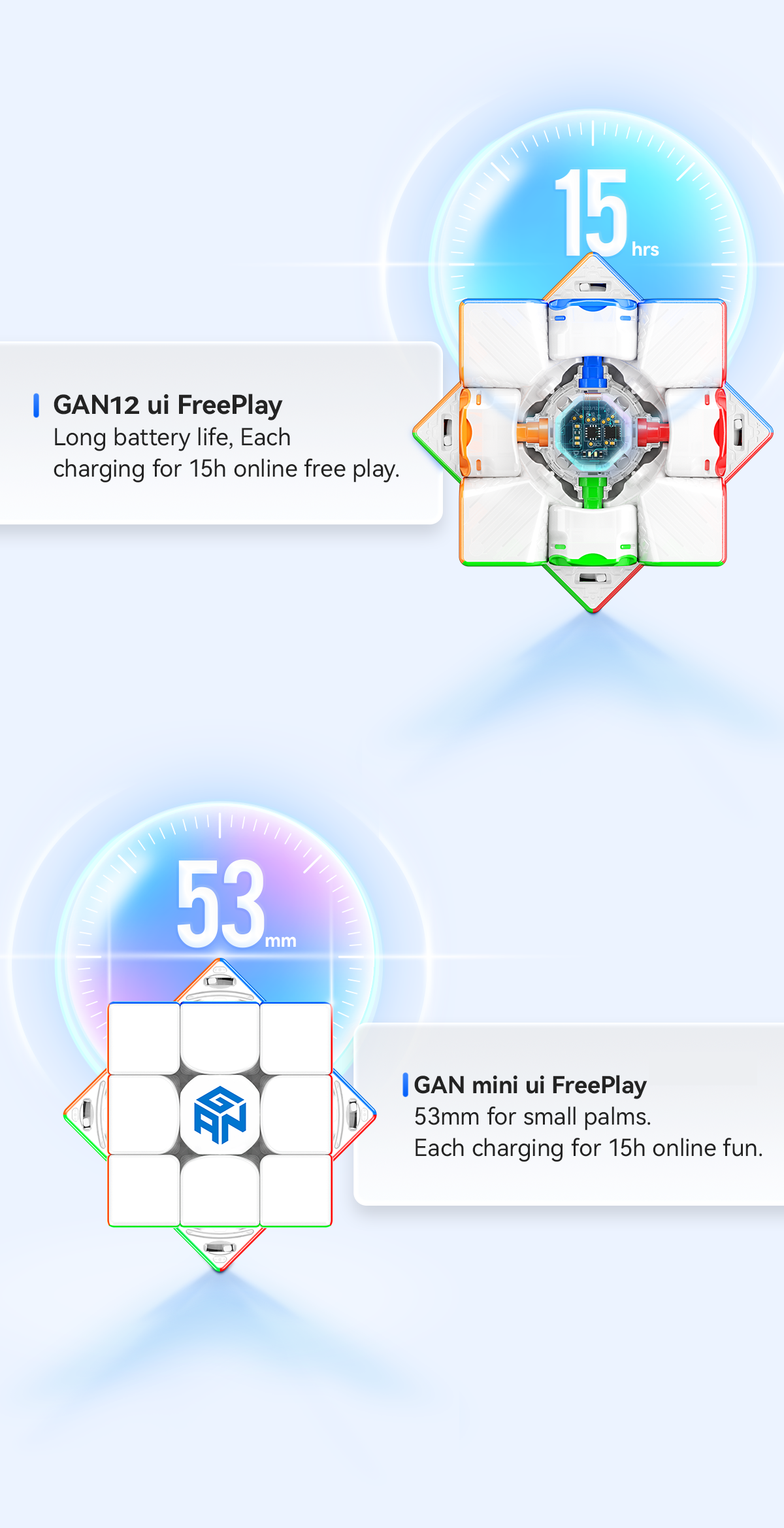 GAN 12 ui FreePlay Smart Cube