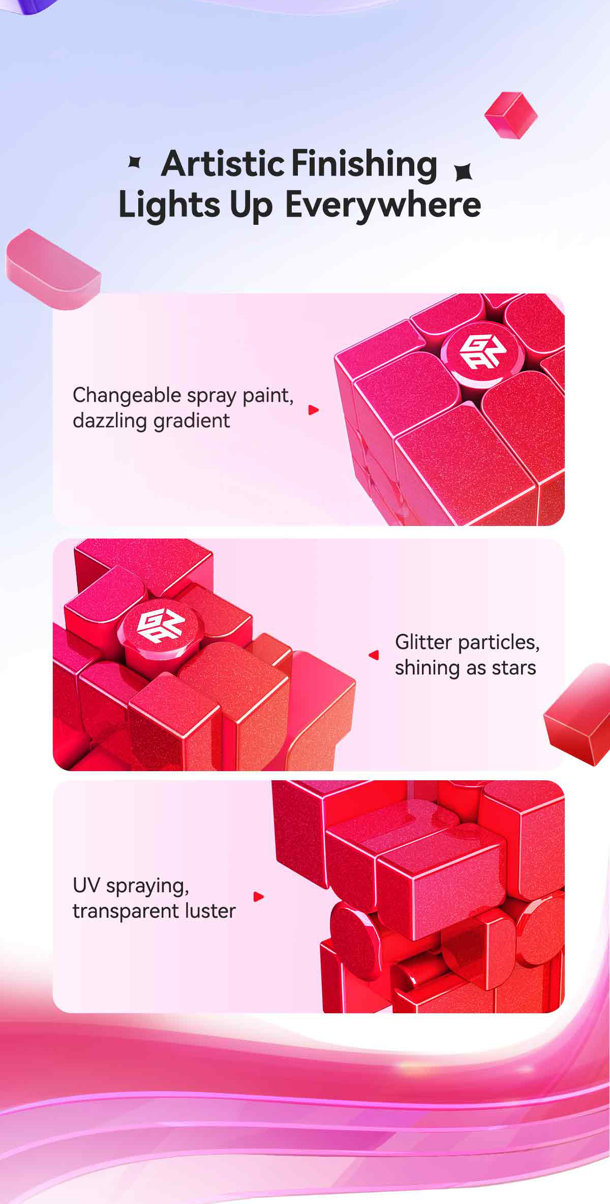 Gan Mirror Cube( Red UV Version)