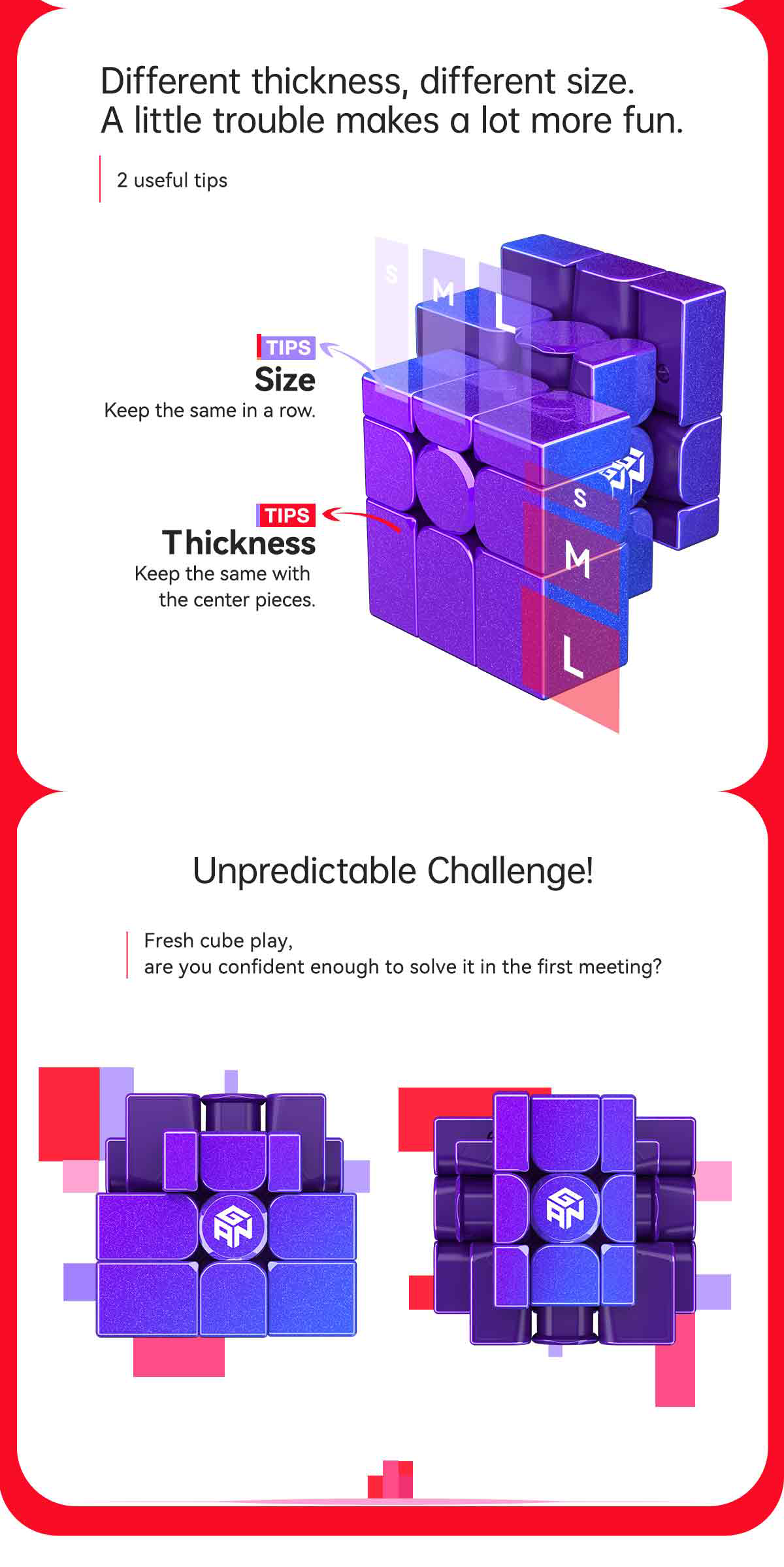 Gan Mirror Cube( Red UV Version)