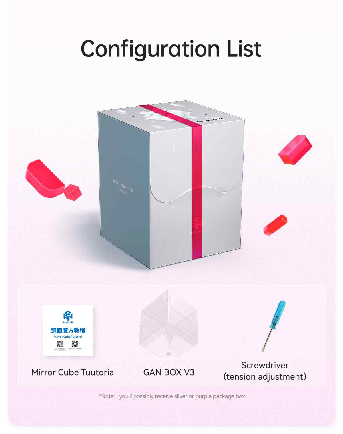 Gan Mirror Cube( Red UV Version)