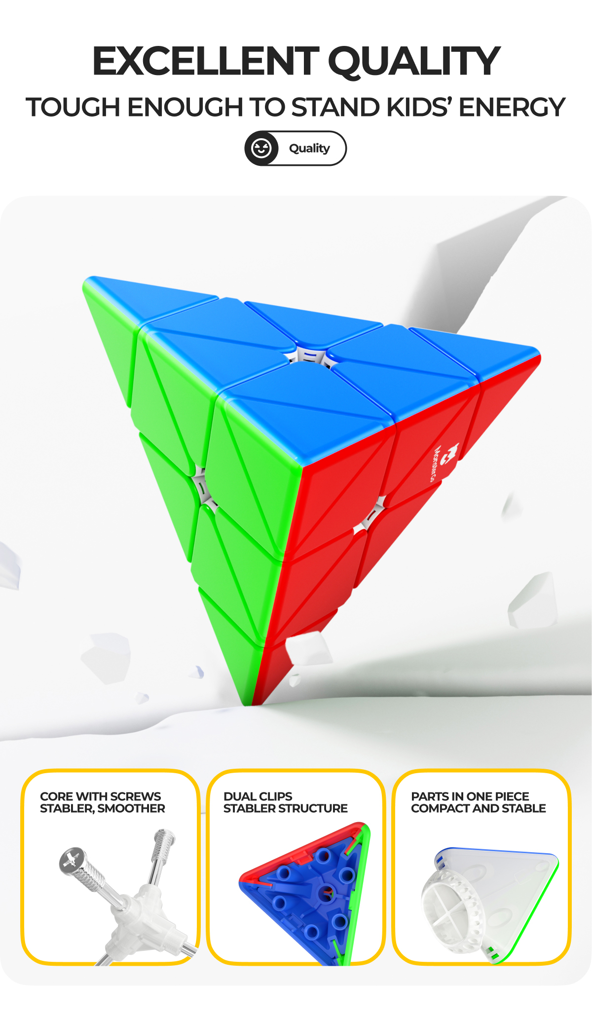 Monster Go Pyraminx Cube (Simplified Packaging)
